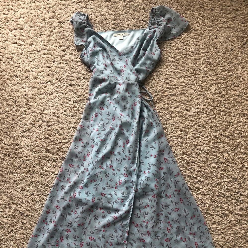 cherry wrap midi dress // francesca’s